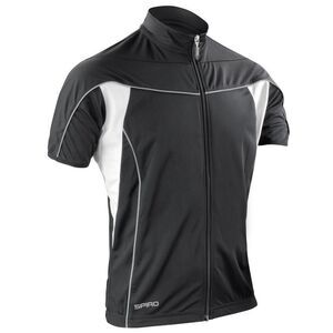 Spiro Mens Bikewear Cycling Jersey / Black/White